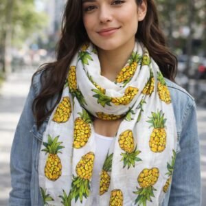 Pineapple Print Lightweight Scarves