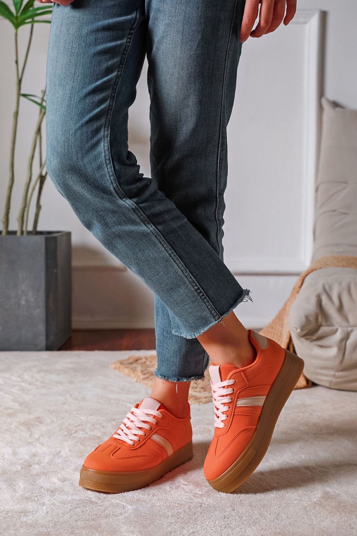 Chunky Sole Lace Up Platform Trainer view 4