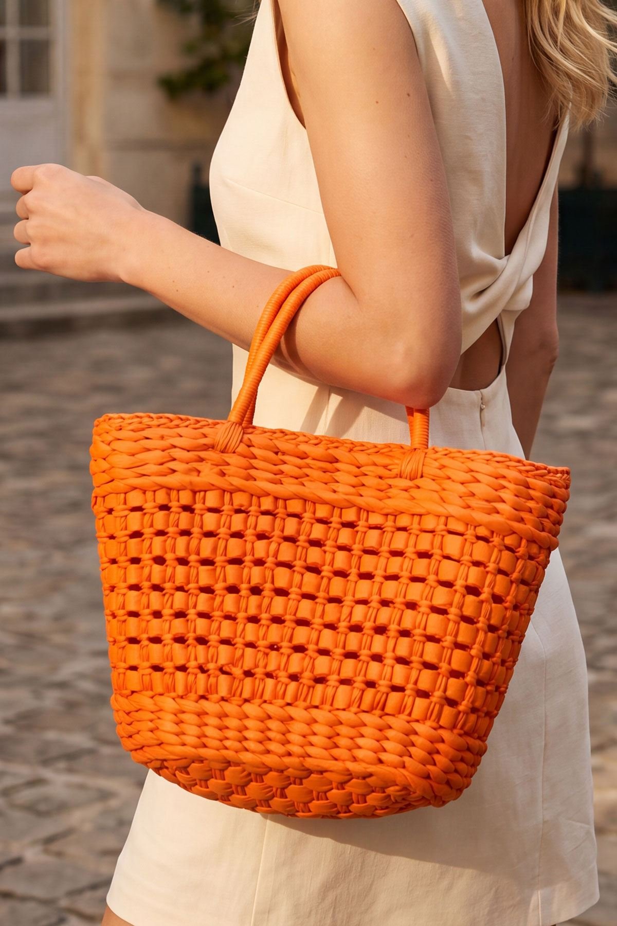 Crochet Two Handle Shoulder Bag view 2