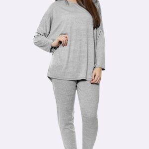 Italian Knitted Plain Long Sleeve Tracksuits