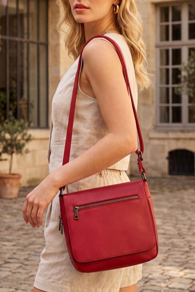 Flap Closure Zip Pocket Adjustable Strap Crossboby Bag