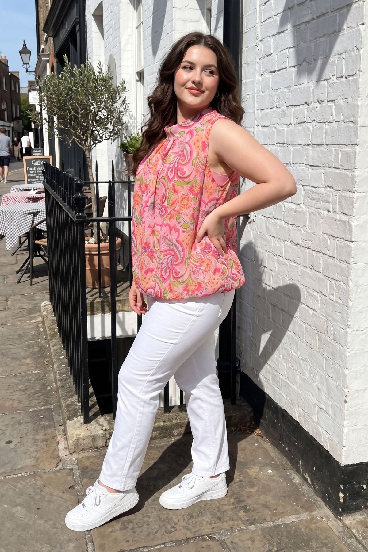Floral Paisley Print Tunic Top view 3