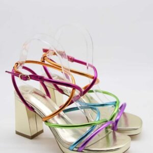 Transparent Strap Block Heel Sandal