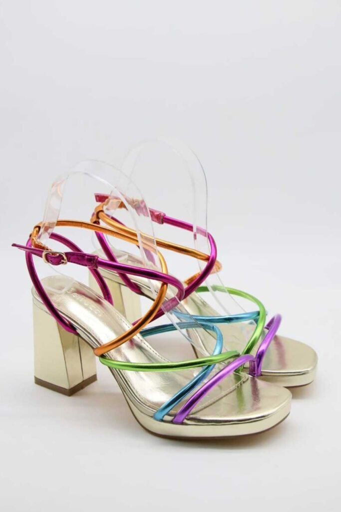 Transparent Strap Block Heel Sandal