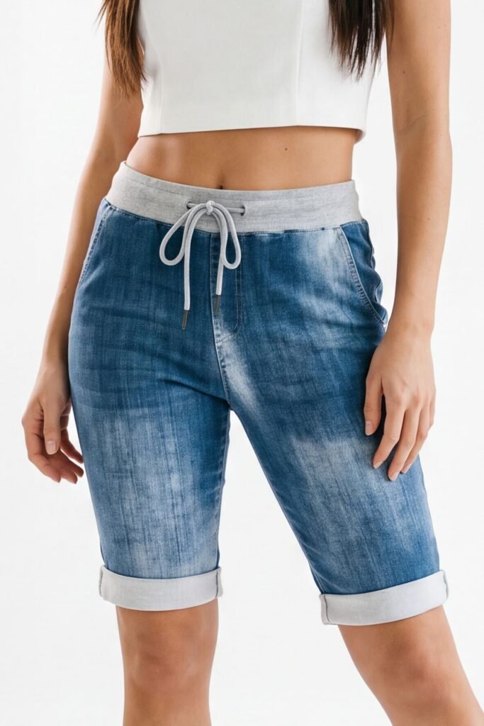 Cotton Tie Dye Print 3/4 Drawstring Trouser