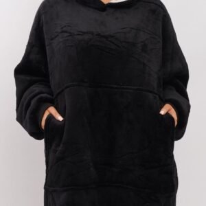 Plain Ultra Soft Front Pocket Oversize Hoodie Blanket