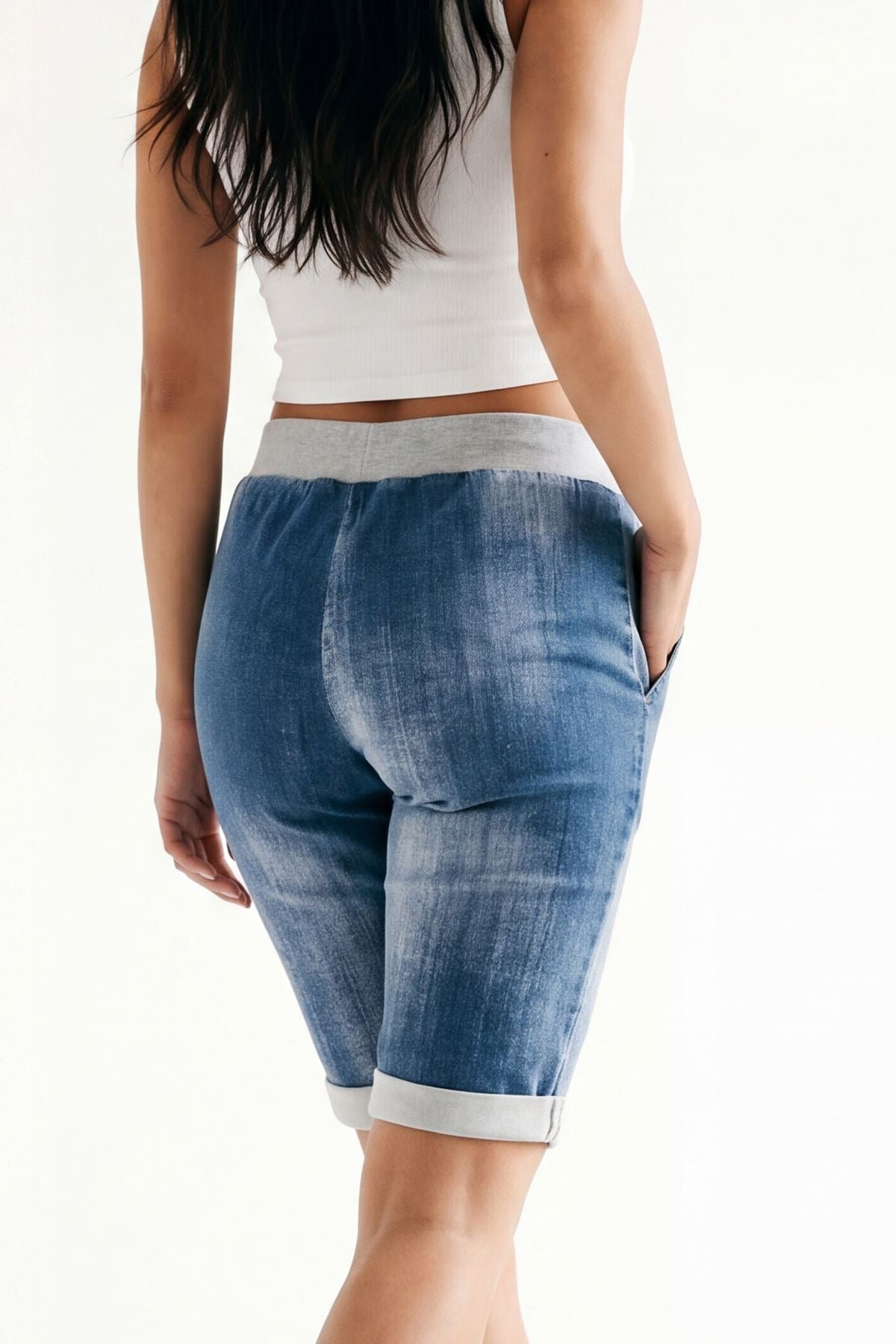 Cotton Tie Dye Print 3/4 Drawstring Trouser view 2