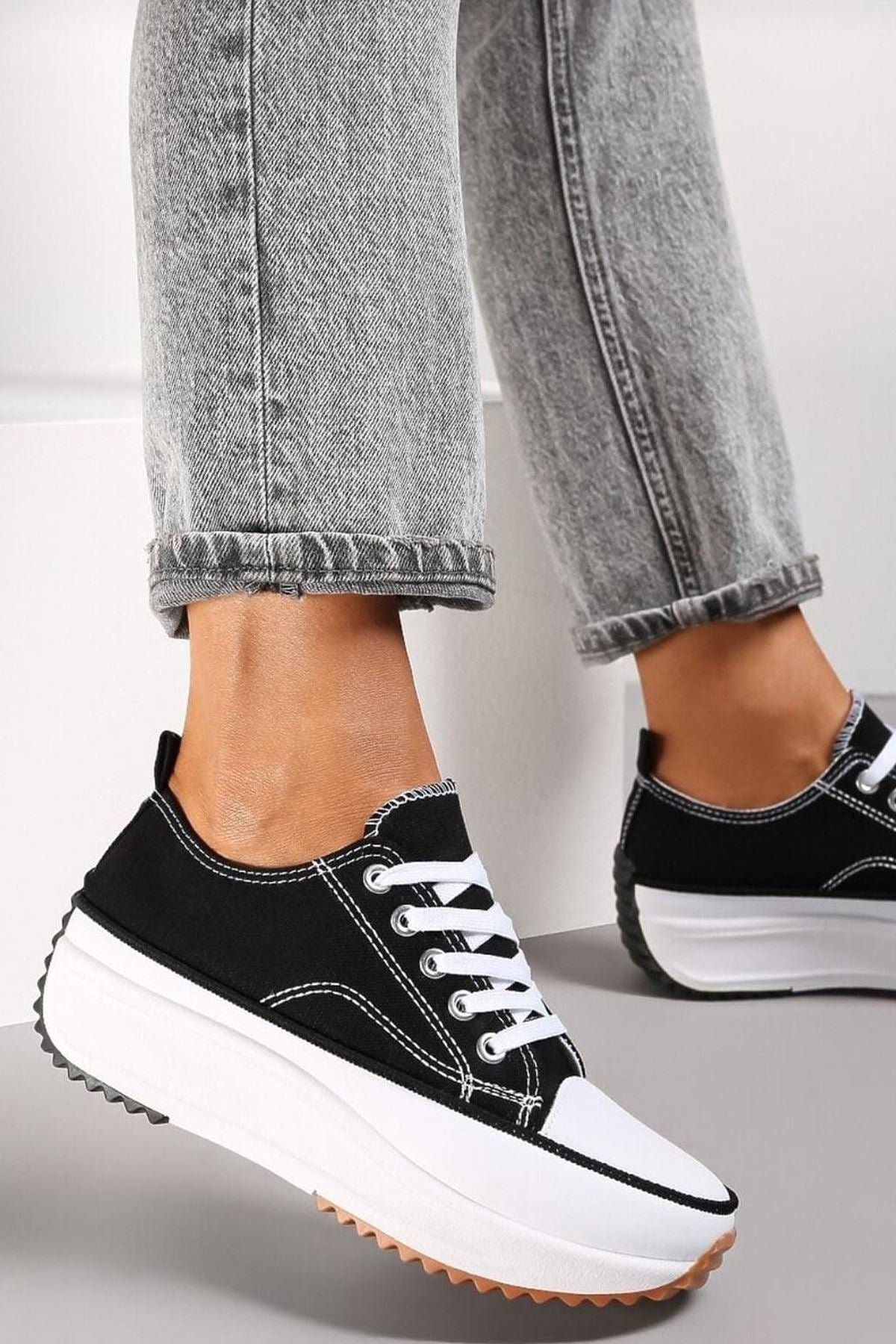 Plain Chunky Converse Hike Trainers view 3