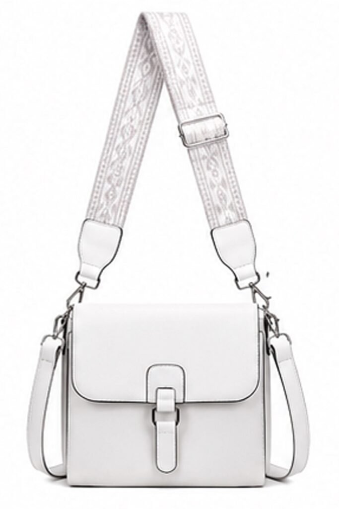 Adjustable Strap Front Flap Crossbody Bag