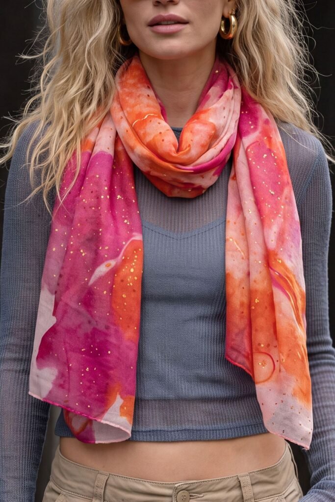Watercolour Print Scarves