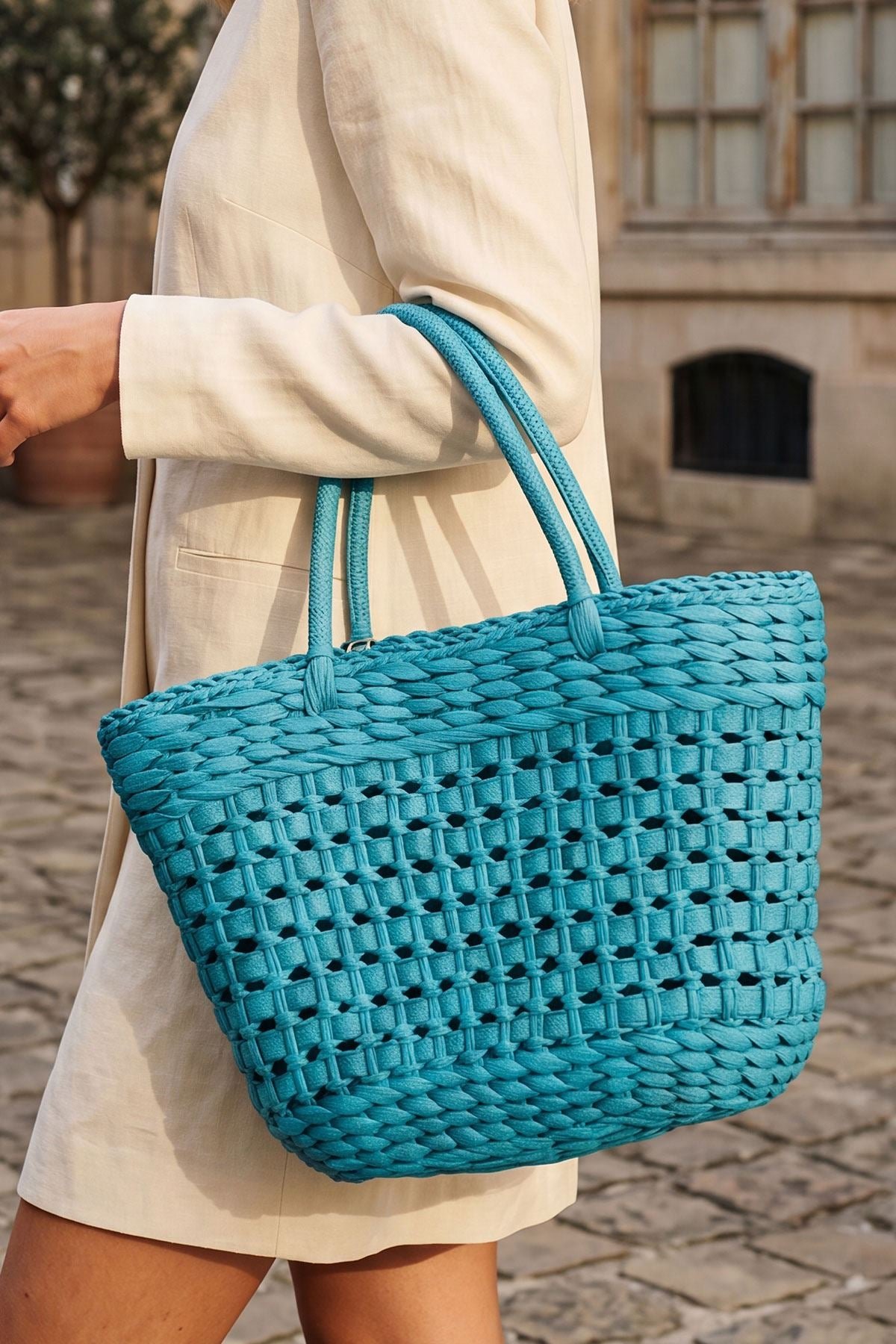 Crochet Two Handle Shoulder Bag view 4
