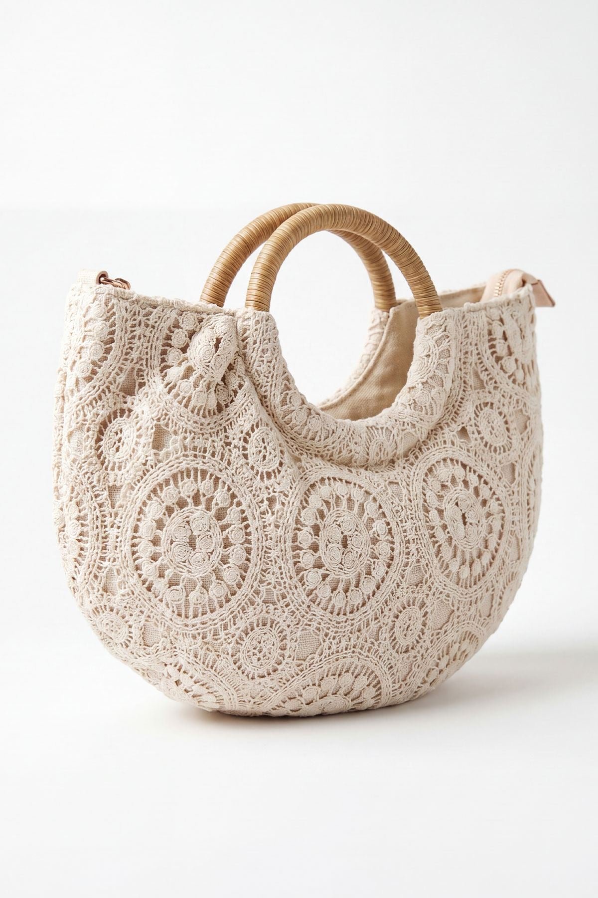 Crochet Ring Handle Hand Bag view 3