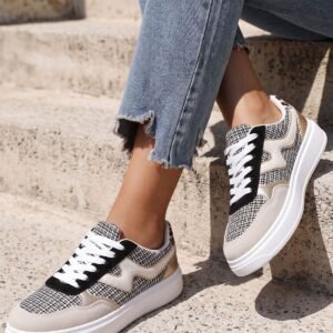 Chunky Sole Lace Up Platform Trainer