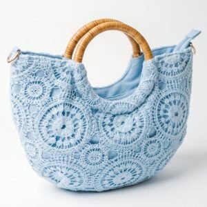 Crochet Ring Handle Hand Bag
