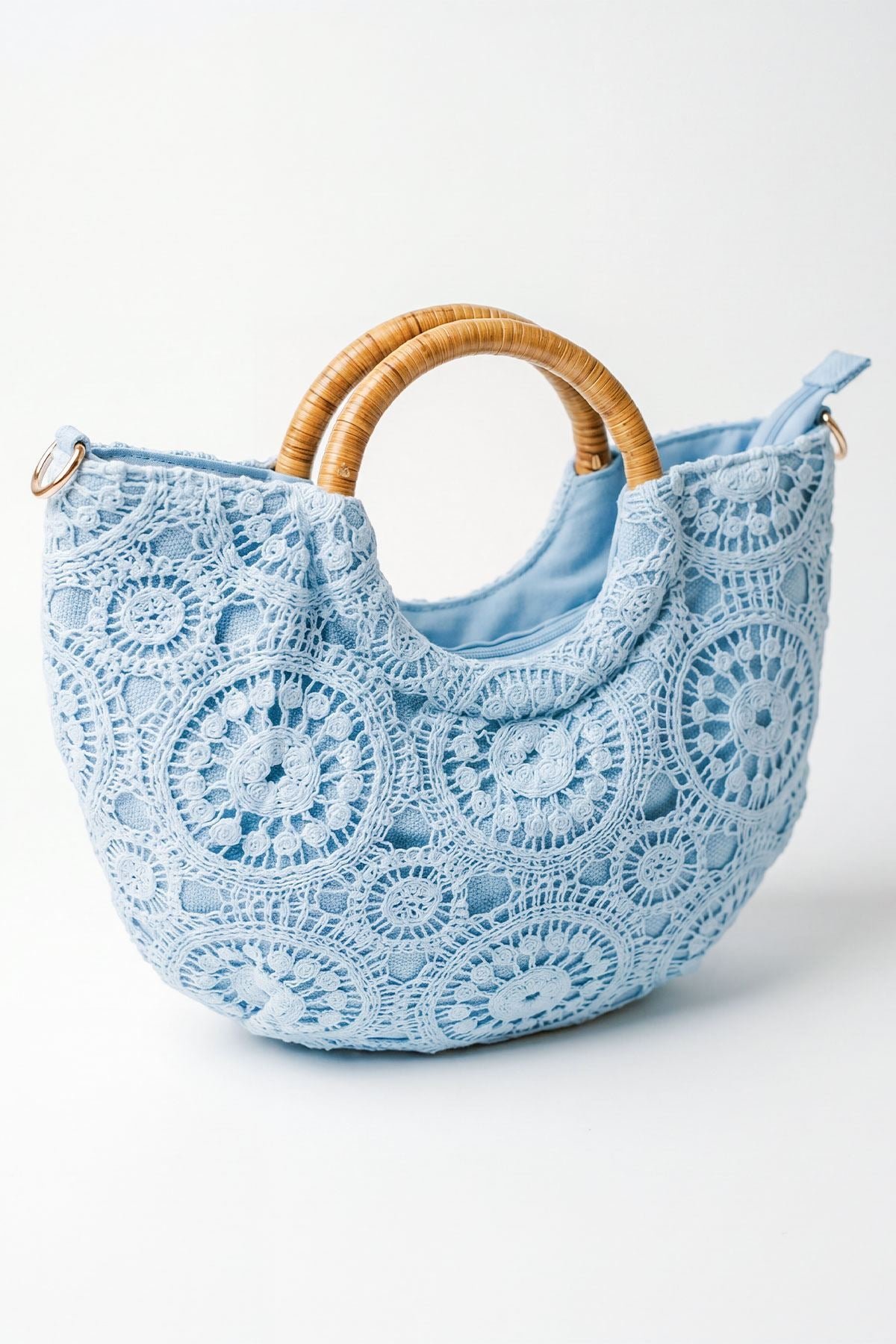 Crochet Ring Handle Hand Bag