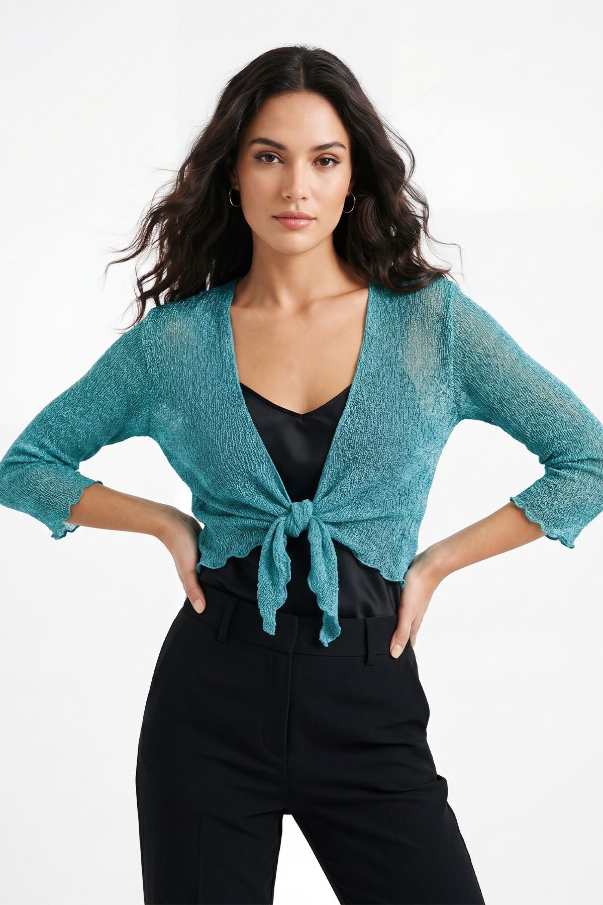 Viscose Light Weight Cropped Shrug view 4