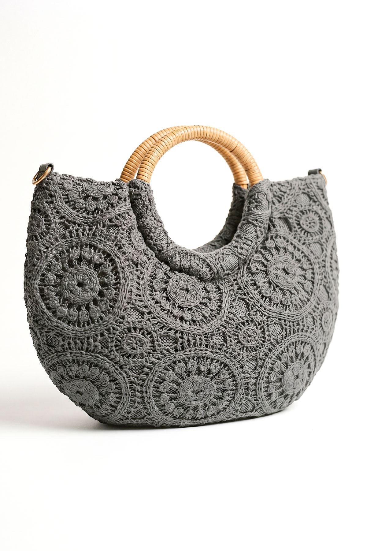 Crochet Ring Handle Hand Bag view 4