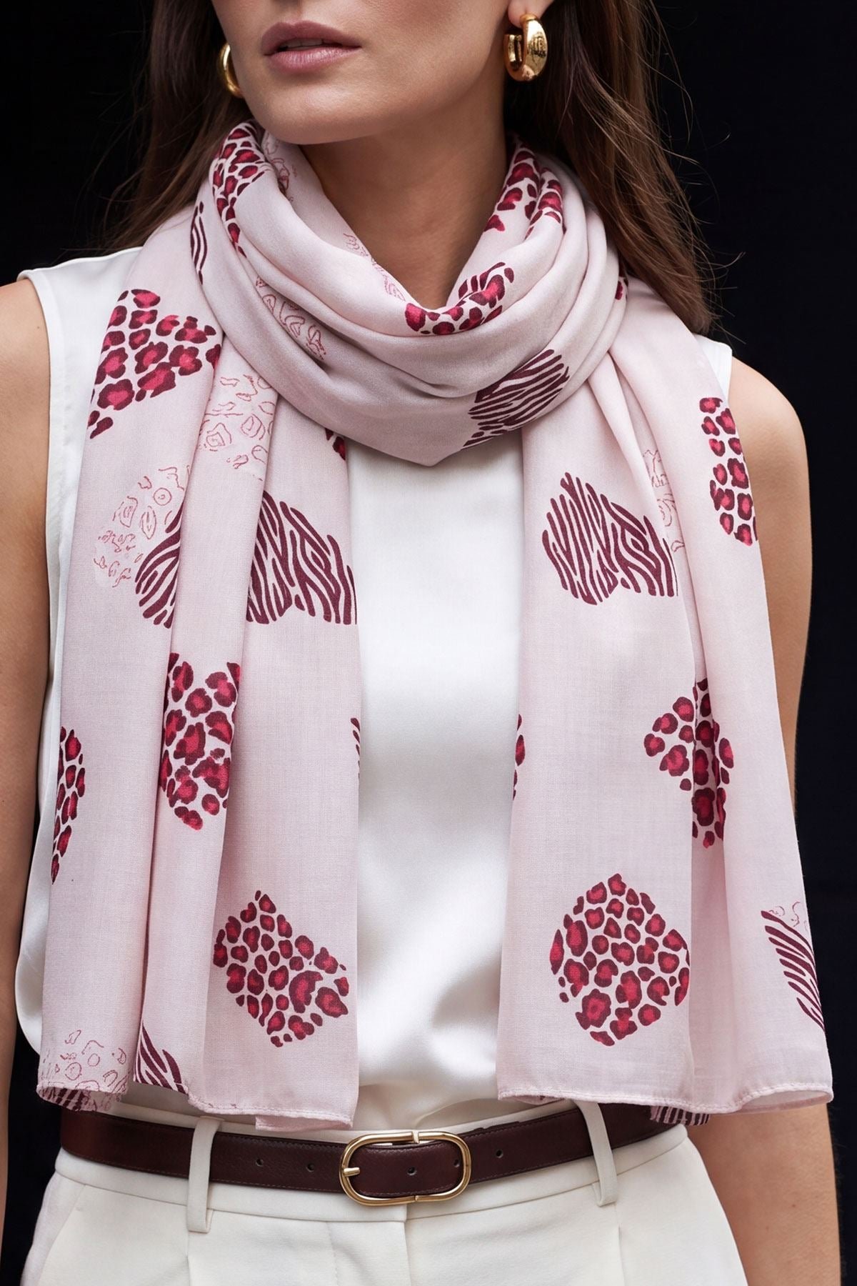 Heart Print Scarves