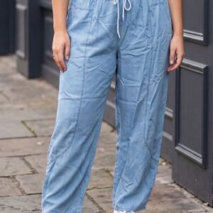 Plain Panel Seam Detailing Pockets Trousers