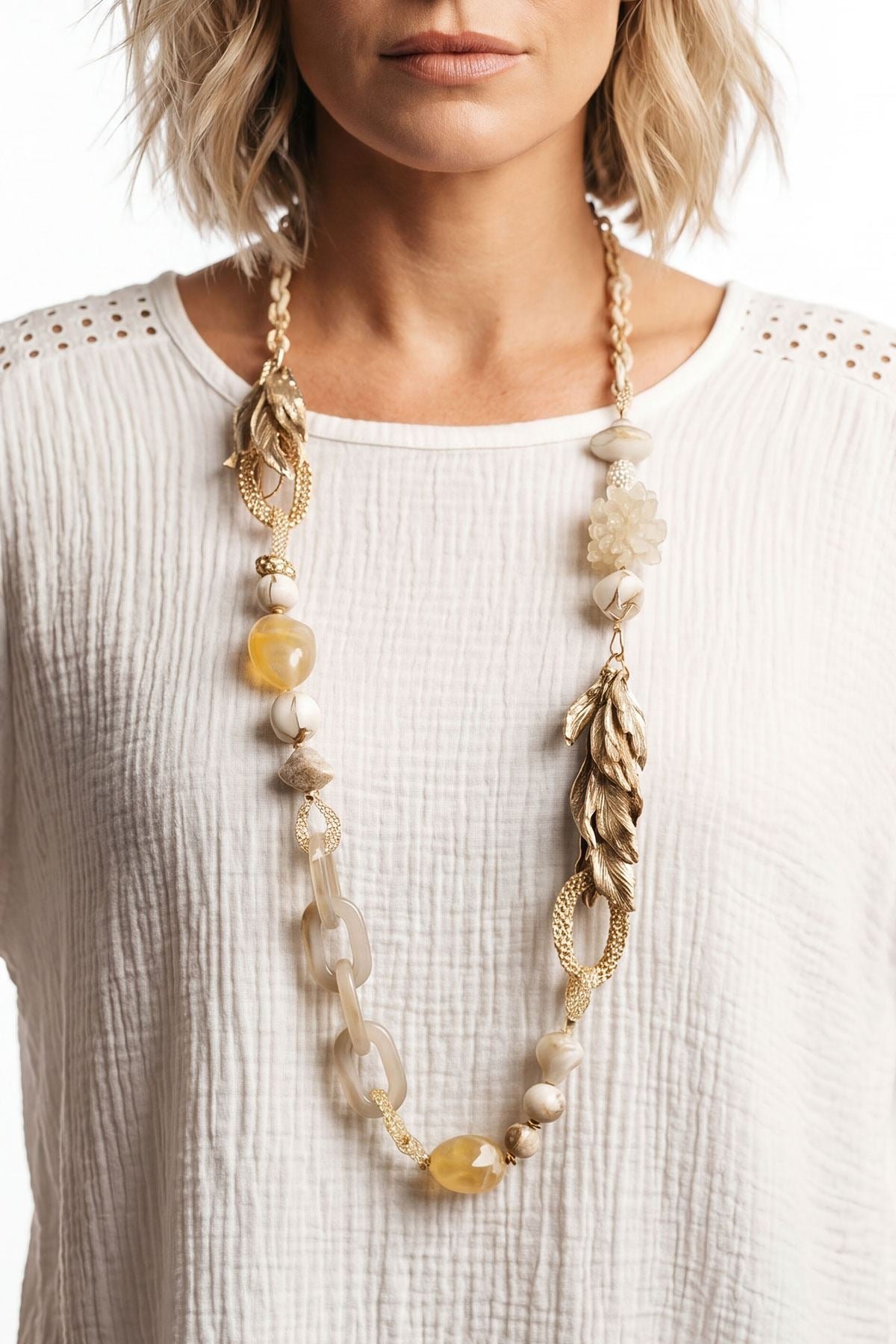Beaded Statement Necklace view 2