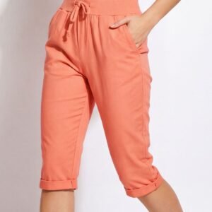Italian Plain 3/4 Drawstring Pocket Trousers