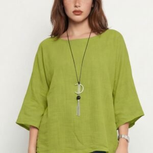 Plain Necklace Tunic Top