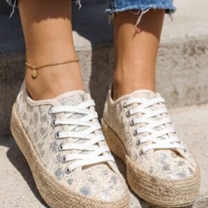 Leopard Espadrilles Thread Fastening Sneakers