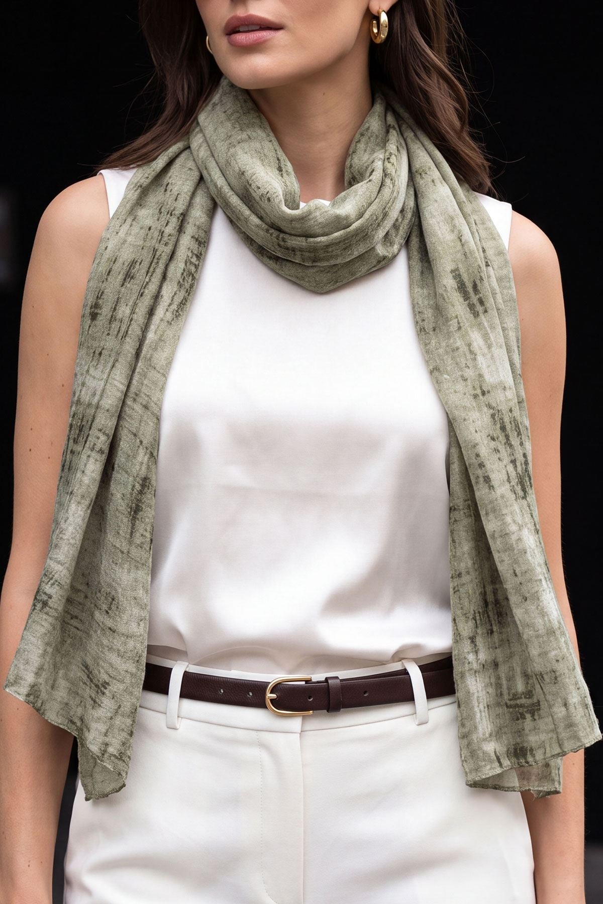 Abstract Print Scarves view 2