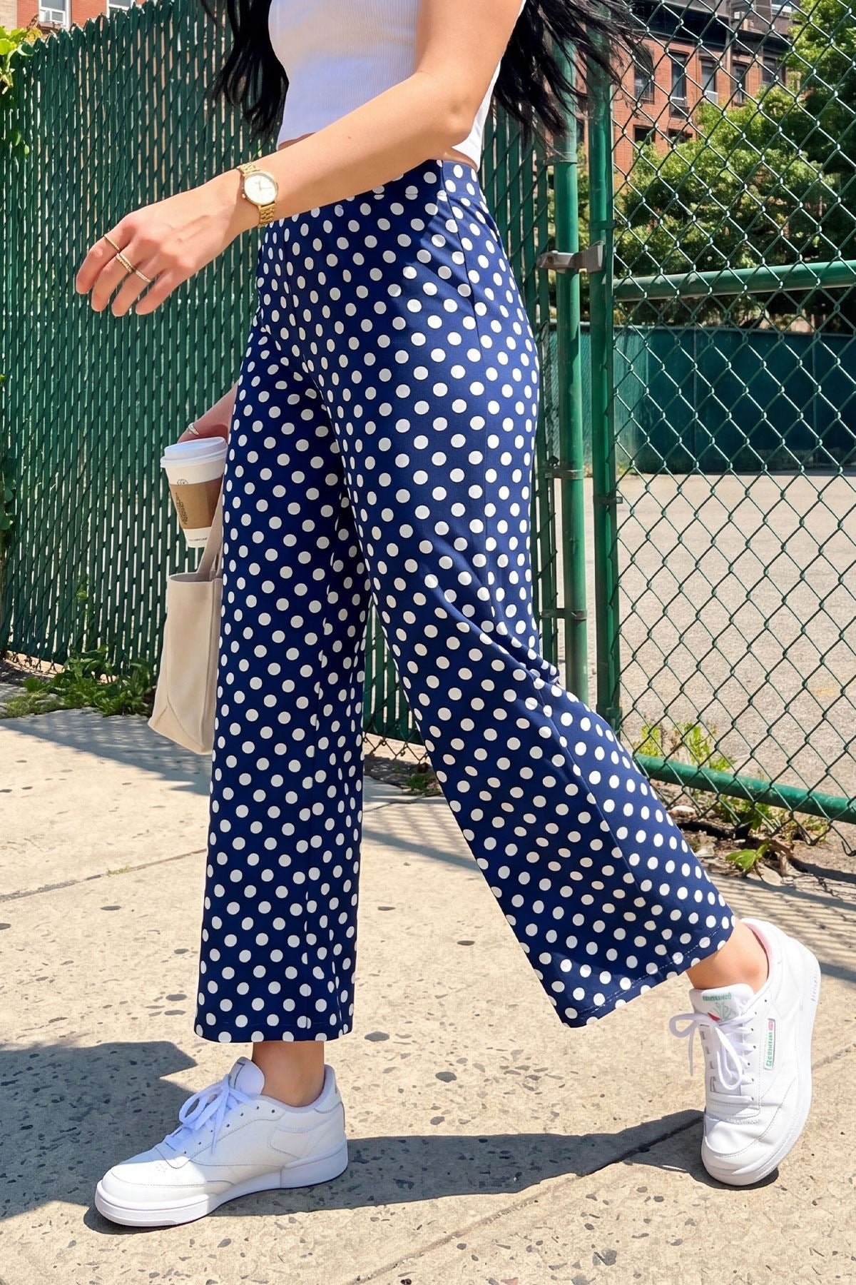 Polka Dot Print Wide Leg Palazzo view 4