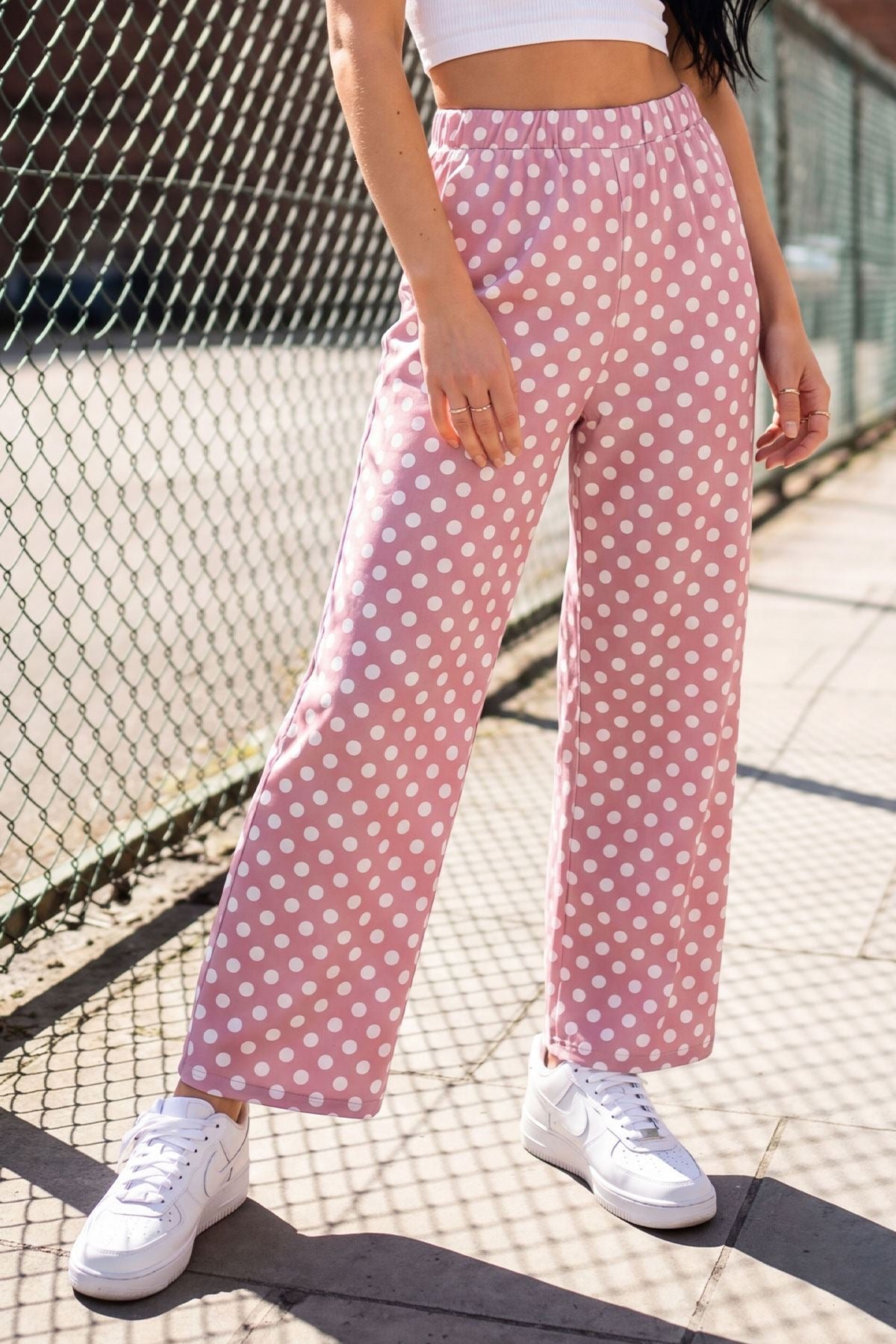 Polka Dot Print Wide Leg Palazzo view 3