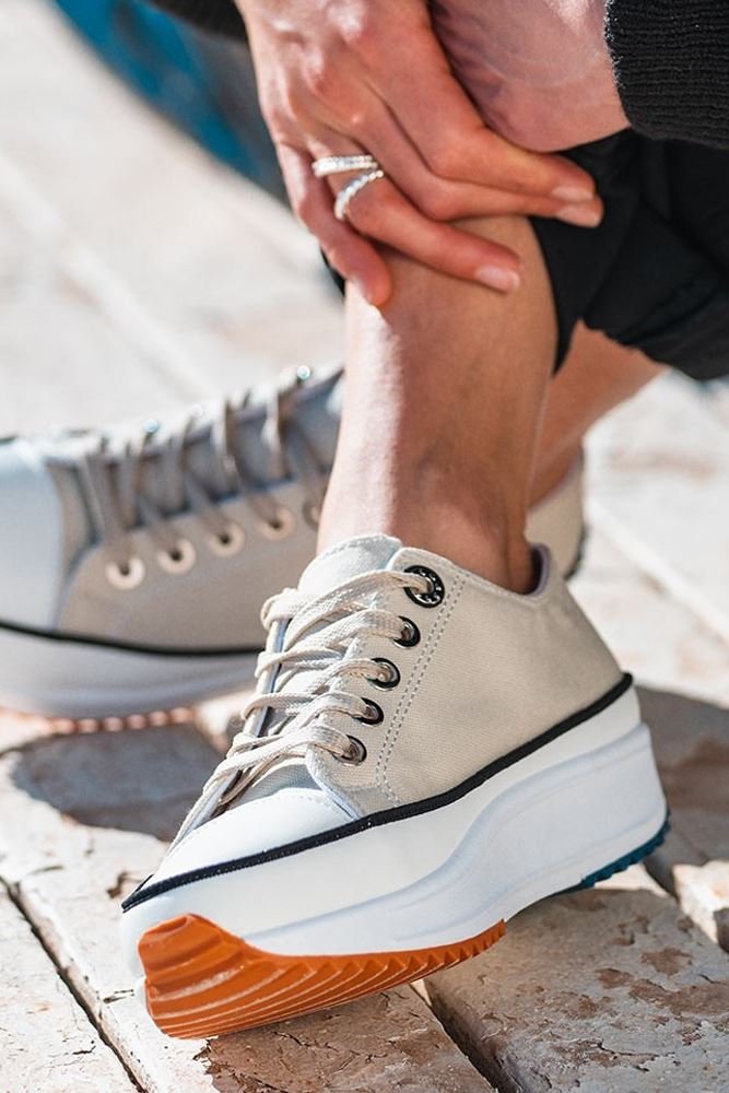Plain Chunky Converse Hike Trainers view 4