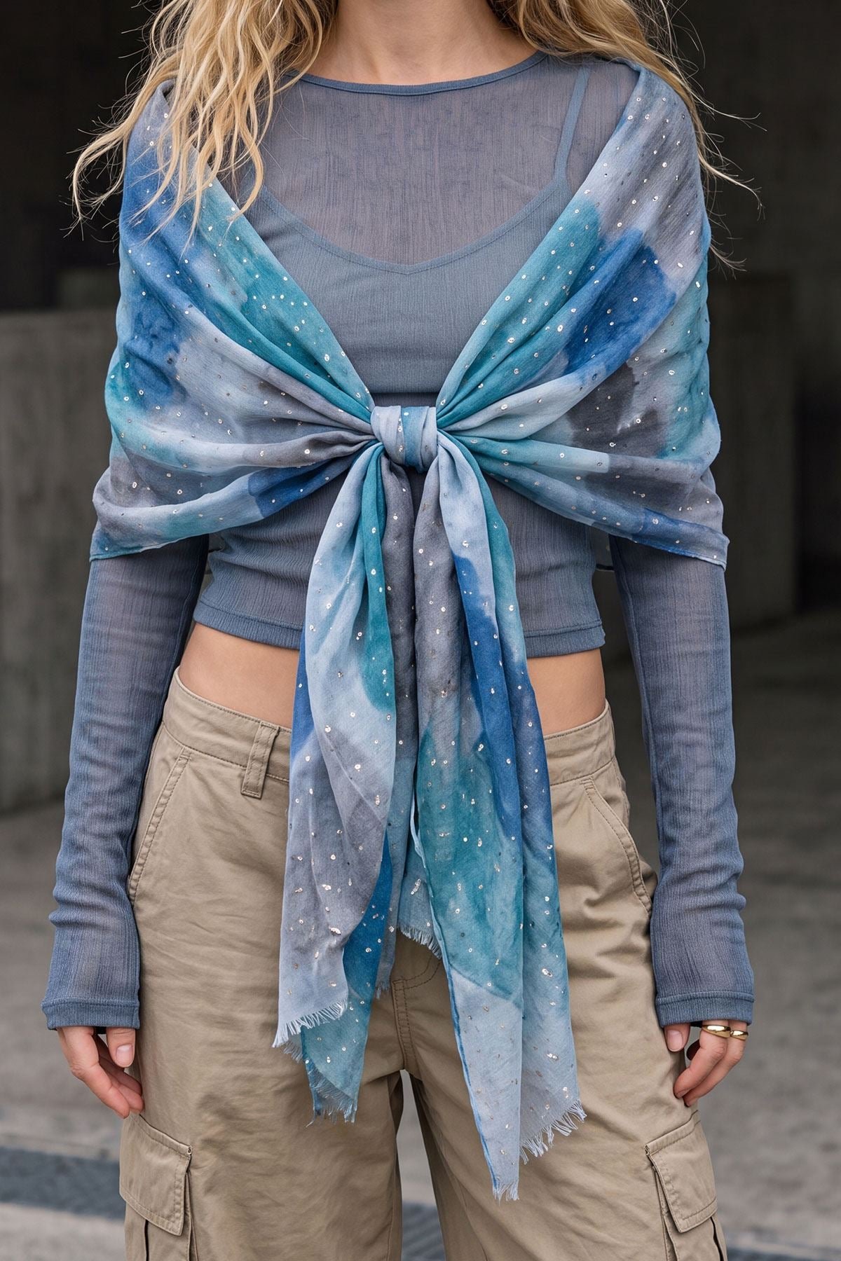 Watercolour Print Scarves view 2