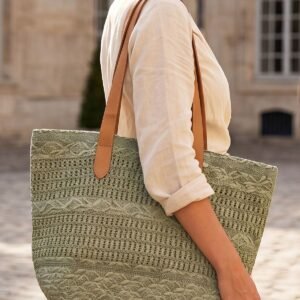 Straw Two Handle Shoulder Bag