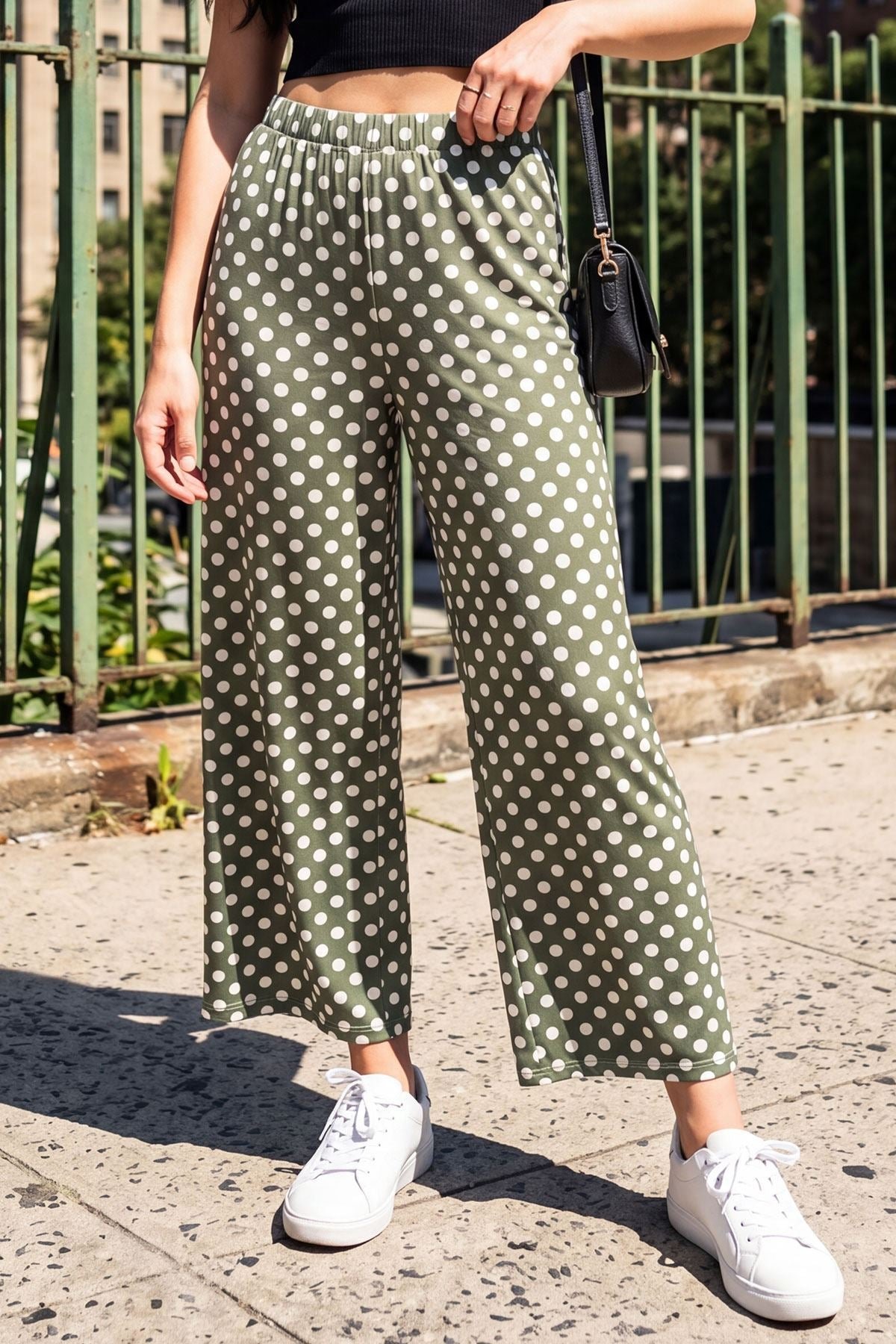 Polka Dot Print Wide Leg Palazzo view 2