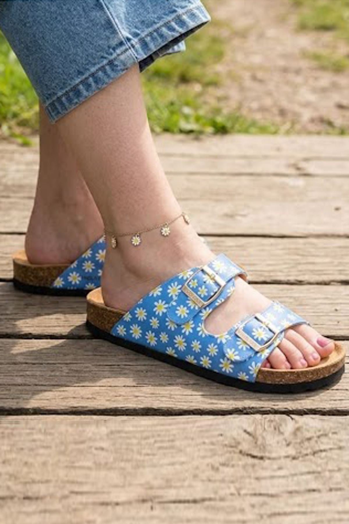 Double Buckle Comfort SlipOn Slider view 2